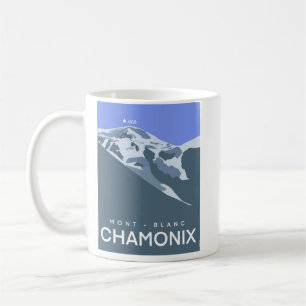 Chamonix, mont-Blanc, digitalt utdragen, souvenir Kaffemugg