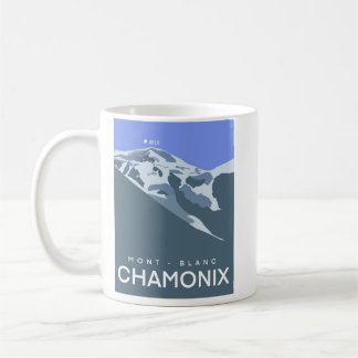 Chamonix, mont-Blanc, digitalt utdragen, souvenir Kaffemugg