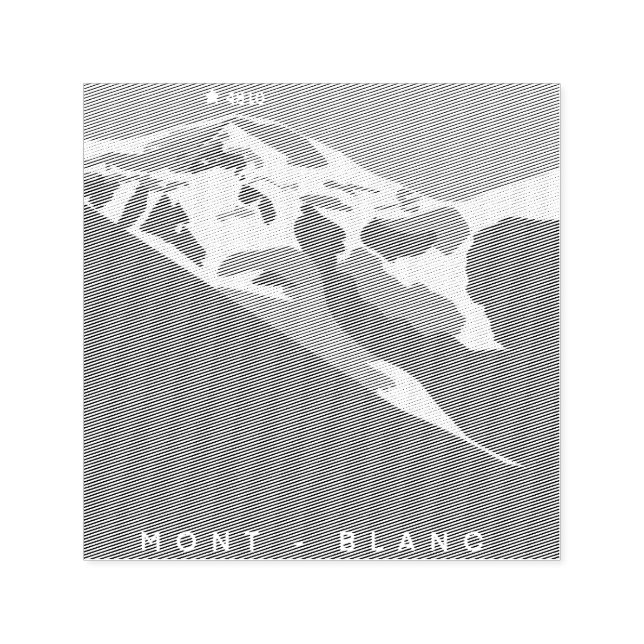 Chamonix, mont-Blanc, digitalt utdragen, souvenir Självfärgande Stämpel (Design)