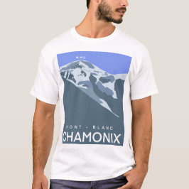 Chamonix, mont-Blanc, digitalt utdragen, souvenir T Shirt