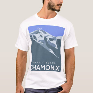 Chamonix, mont-Blanc, digitalt utdragen, souvenir T Shirt