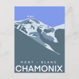 Chamonix, mont-Blanc, digitalt utdragen, souvenir Vykort