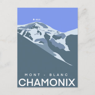 Chamonix, mont-Blanc, digitalt utdragen, souvenir Vykort