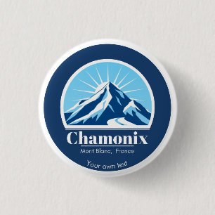 Chamonix Mont Blanc Frankrike bozeman-gåva Knapp