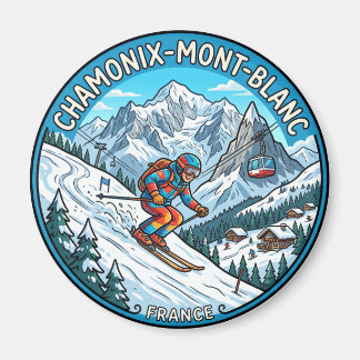 Chamonix Mont Blanc Frankrike Magnet