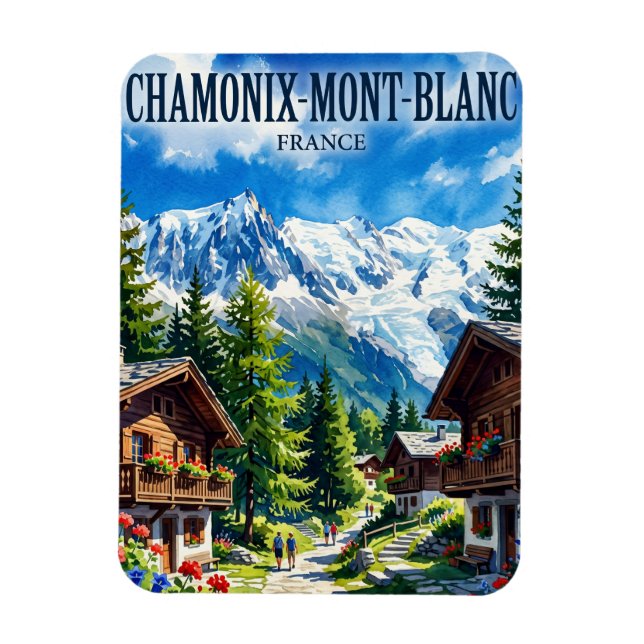 Chamonix-Mont-Blanc Frankrike Magnet (Vertikal)