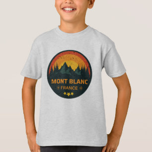 Chamonix Mont Blanc Frankrike och Italien gräns T Shirt