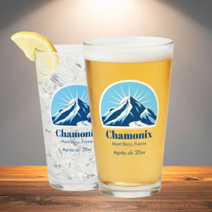 Chamonix Mont Blanc Frankrike ski souvenir Glaskopp