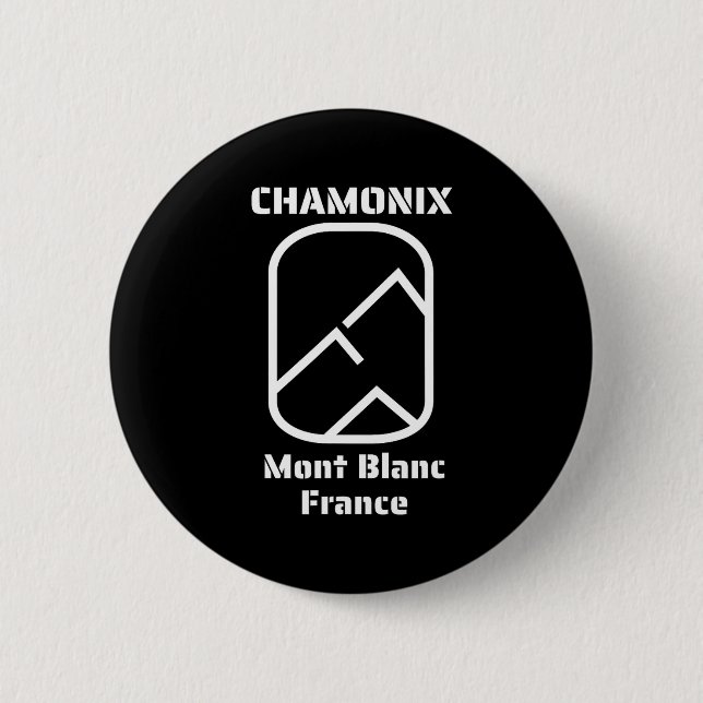Chamonix mont blanc frankrike skidåkning snowboard knapp (Framsida)