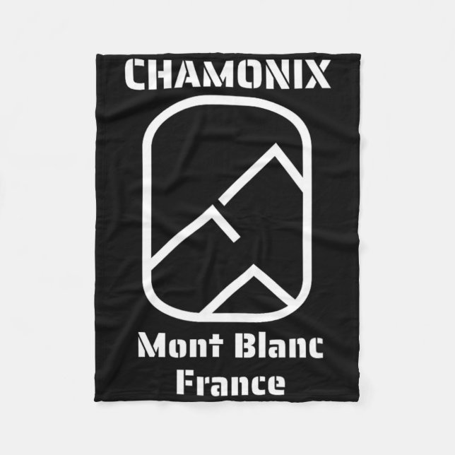 Chamonix Mont Blanc Frankrike Skiing Snowboarding Fleecefilt (Framsidan)