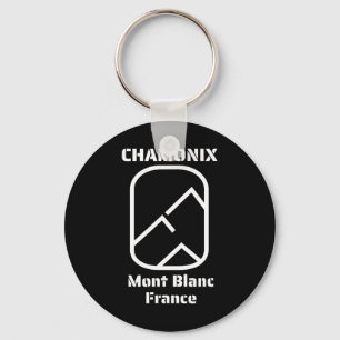 Chamonix Mont Blanc Frankrike Skiing Snowboarding Nyckelring
