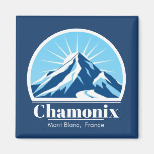 Chamonix Mont Blanc Frankrike souvenir Magnet