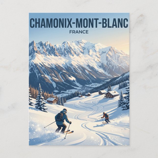 Chamonix-Mont-Blanc Frankrike Vykort (Framsida)