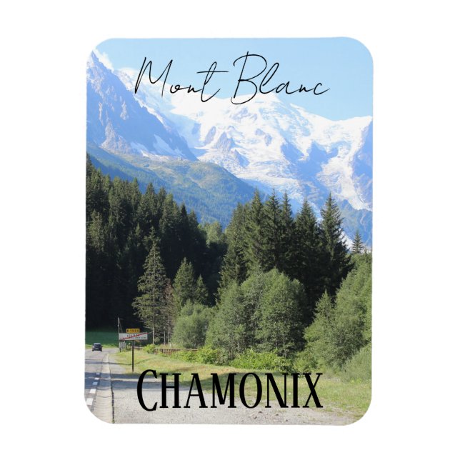Chamonix, Mont Blanc, Fransk Alpes, sommarmagnet Magnet (Vertikal)