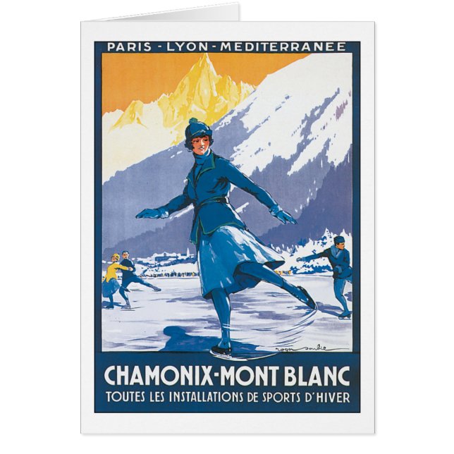Chamonix-Mont Blanc Hälsningskort (Framsidan)