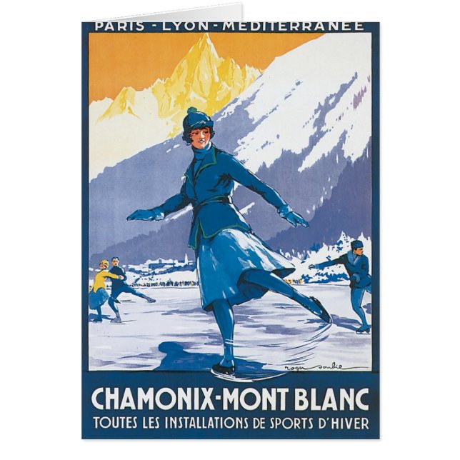 Chamonix Mont Blanc Hälsningskort (Framsidan)