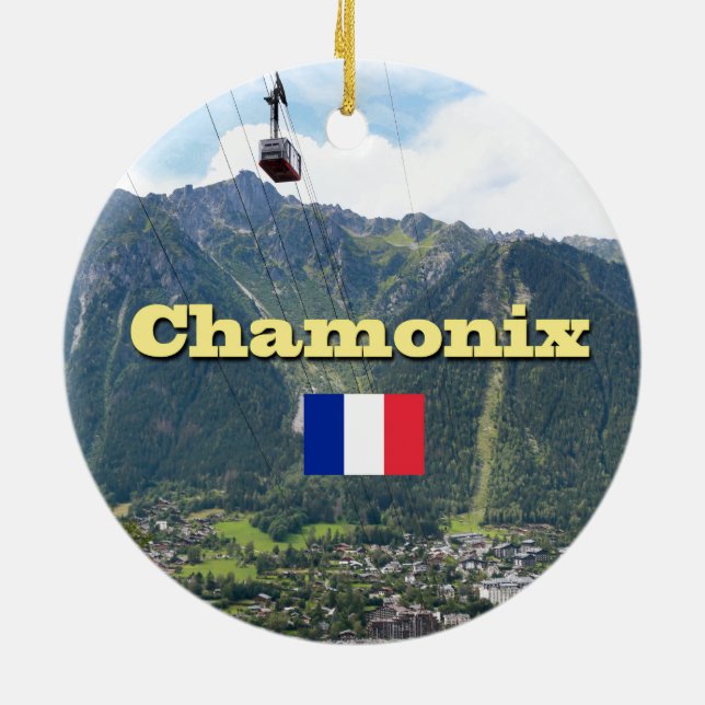 Chamonix - Mont Blanc Julgransprydnad Keramik (Baksidan)