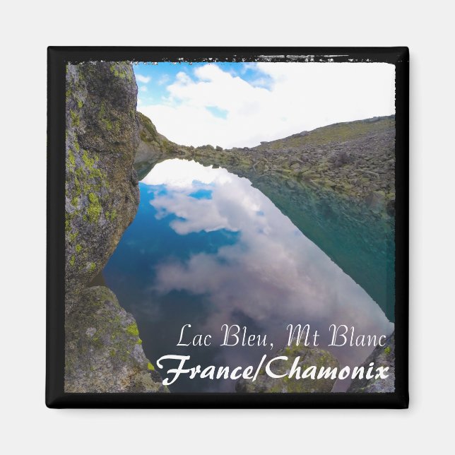 Chamonix, Mont Blanc, Lac Bleu (Magnet) Magnet (Framsidan)