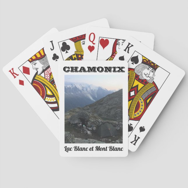 Chamonix Mont Blanc och gummilacka Blanc Casinokort (Baksidan)