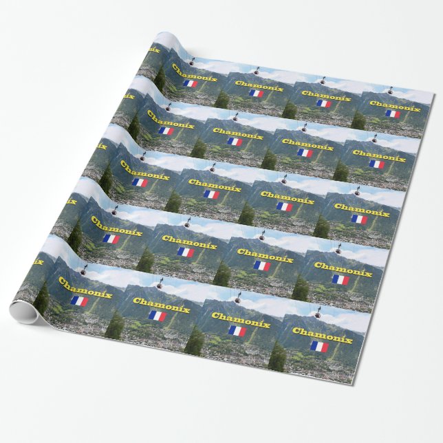 Chamonix - Mont Blanc Presentpapper (Utrullad)