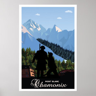 Chamonix,Mont Blanc,Resa Poster