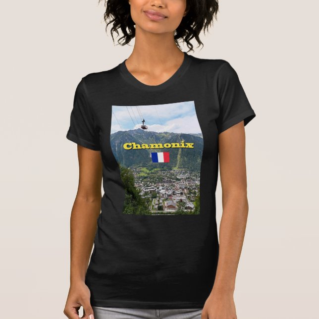 Chamonix - Mont Blanc T Shirt (Framsida)