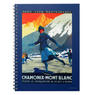 Chamonix-Mont Blanc Vintage PosterEurope Anteckningsbok