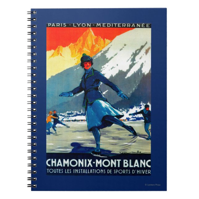 Chamonix-Mont Blanc Vintage PosterEurope Anteckningsbok (Framsidan)