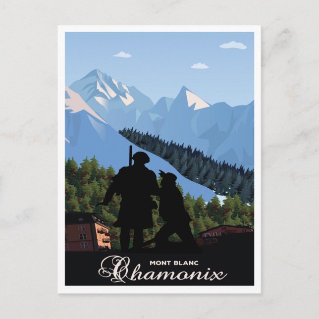 Chamonix,Mont Blanc Vykort (Framsida)