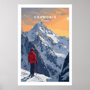 Chamonix Resoreraffisch - Frankrike 1 Poster