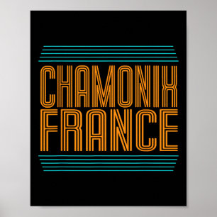 Chamonix Retro Fransk Alpernor Alpine Skiing Frank Poster