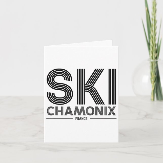 Chamonix Ski Resort Frankrike Alpernas Fransk Skii Kort (Framsida)