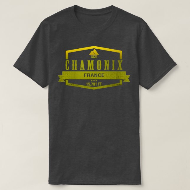 Chamonix Ski Resort Frankrike T Shirt (Design framsida)