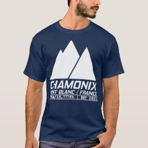 Chamonix Ski Resort Skiing Mont Blanc Frankrike T Shirt