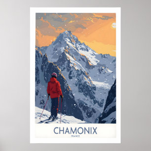 Chamonix skidtryck - Frankrike 1 Poster