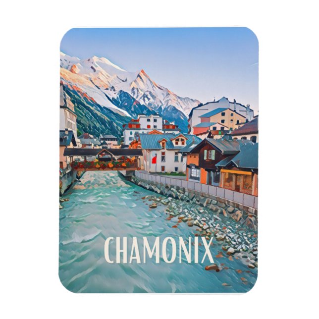 Chamonix Station de ski Magnet (Vertikal)