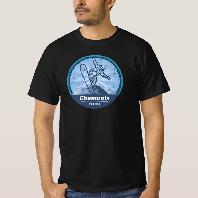 Chamonix Station de ski - Snowboard T Shirt (Framsida)