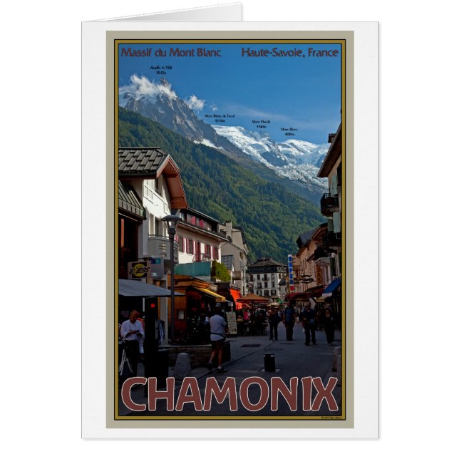 Chamonix Town Hälsningskort (Framsidan)