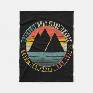 Chamonix Valley Mont Blanc Frankrike Skiing Snowbo Fleecefilt