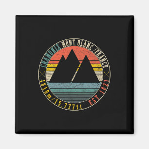 Chamonix Valley Mont Blanc Frankrike Skiing Snowbo Magnet