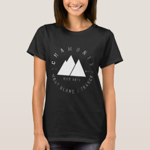 Chamonix Valley Mont Blanc Frankrike Skiing Snowbo T Shirt
