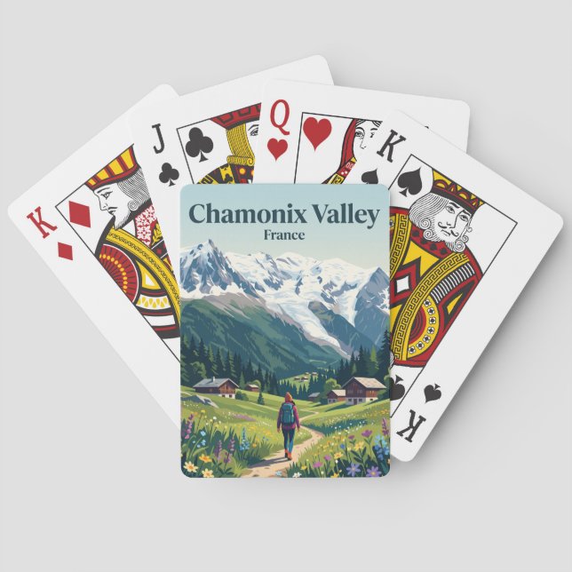 Chamonixdalen Frankrike Casinokort (Baksidan)