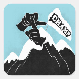 Champ - ASL-design Fyrkantigt Klistermärke