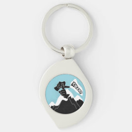 Champ - ASL-design Swirl Silverfärgad Nyckelring