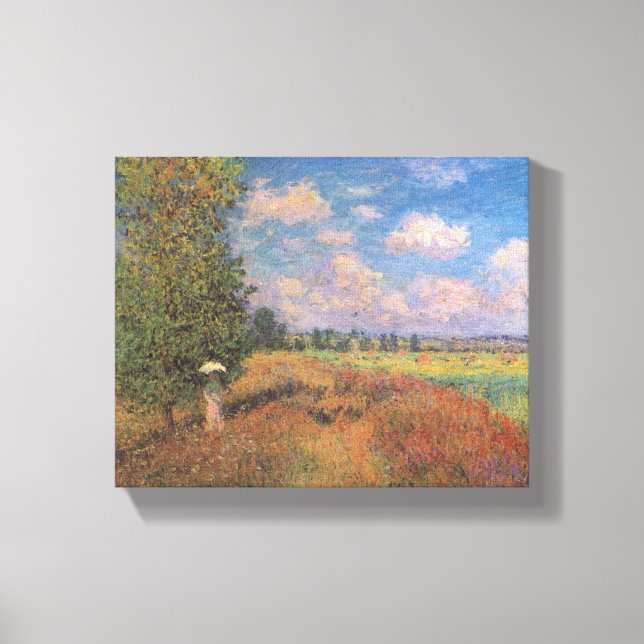 Champ de Coquelicots - Claude Monet - c1875 Canvastryck (Framsida)