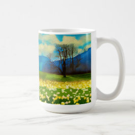 Champ de jonquilles - peinture kaffemugg