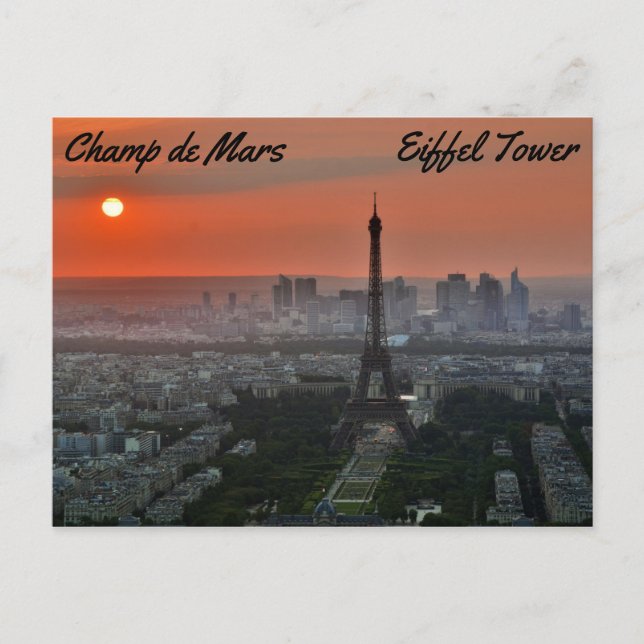 Champ de Mars, Eiffel Torn Vykort (Framsida)