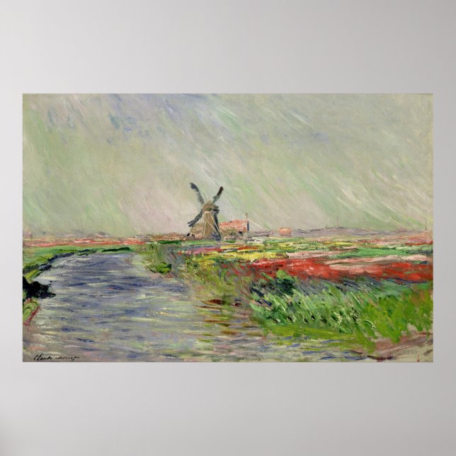 Champ de Tulipes en Hollande - Claude Monet - 1886 Poster (Framsidan)