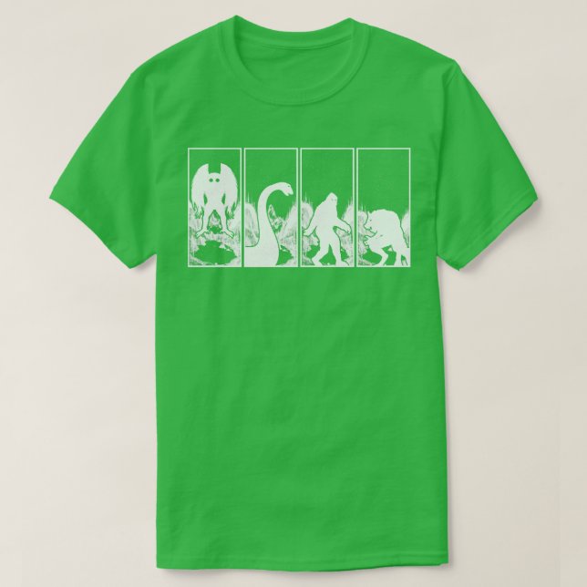 Champ Dogman och Mothman Cryptozoology T Shirt (Design framsida)