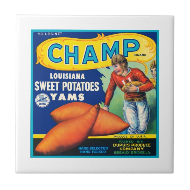 Champ Fruit Låda-etikett Kakelplatta (Framsidan)